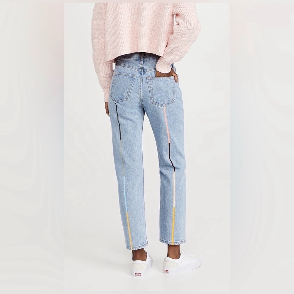 Still Here New York Cloud Rainbow Tate High Rise - Vintage Blue. Size 30